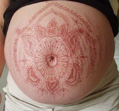Роспись животов беременных женщин. Симпатично (20 фото)
