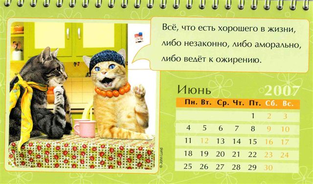 Женский календарь на 2007 год )) (12 картинок)