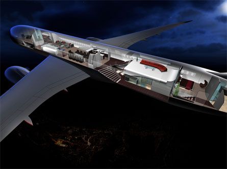 Концептуальный дизайн для Boeing 787 от BMW и роскошь от дома Versace (10 фото)