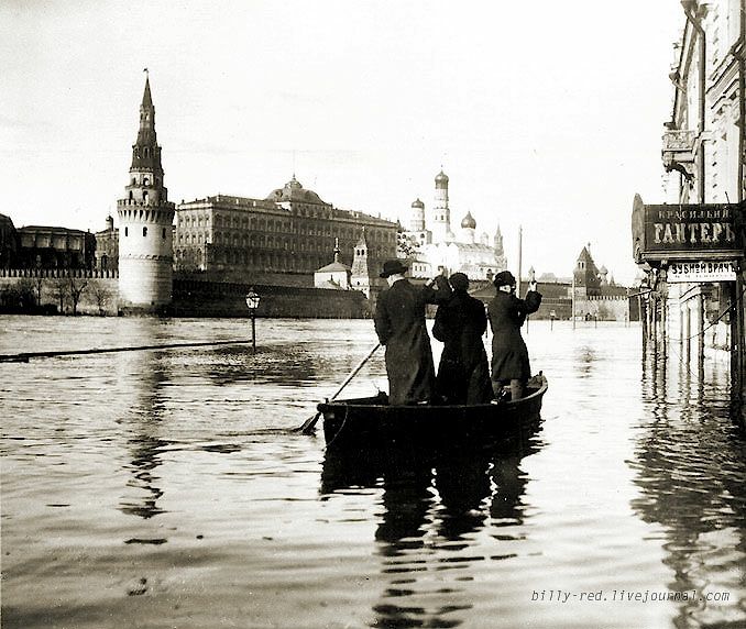 Наводнение в Москве 11 апреля 1908 года (16 фото)
