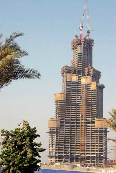 Бурдж Дубай - самый высокий небоскрёб в мире. Строительство (38 фото)