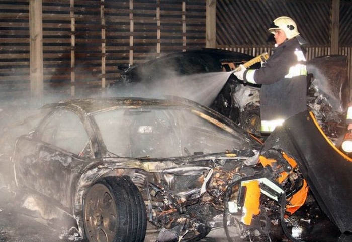 Жуткая авария суперкаров Lamborgini и Porsche (20 фото)