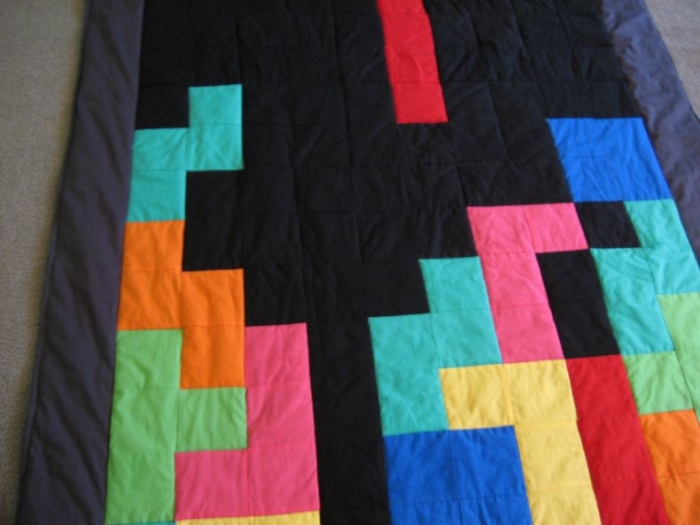 Классно ) Одеяло в стиле Тетрис (6 фото)