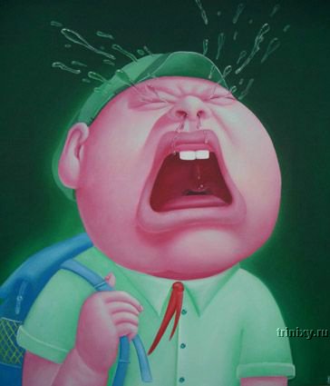 Странный арт одного китайского художника "Олимпиада со слезами на глазах" (39 фото)