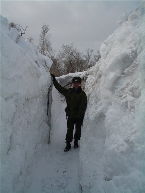 Сугробы в армии фото