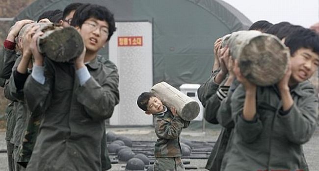 Детский субботник в Корее (9 фото)