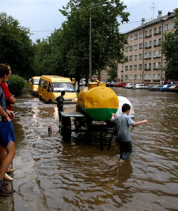 Город Обнинск затопило (40 фото)