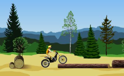 Stunt Dirt Bike (Учимся проезжать преграды на мотоцикле)