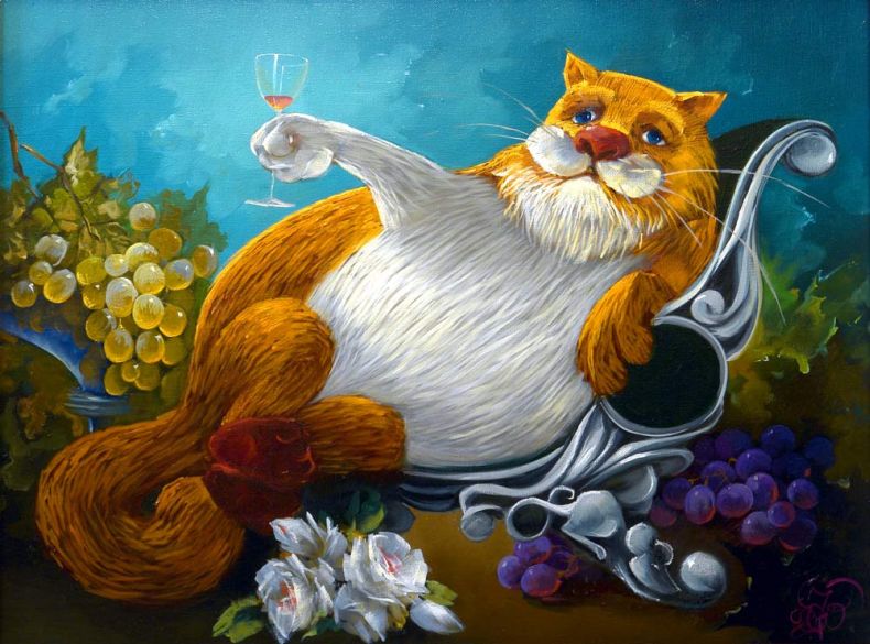 Рисованные коты Антон Горцевича (16 рисунков)