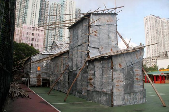 Из чего в Гонг-Конге делают строительные леса (45 фото)