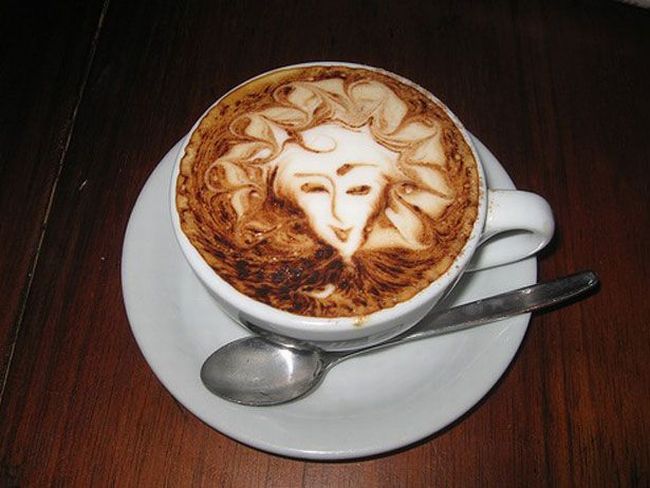 Красивые рисунки на кофе (50 фото)