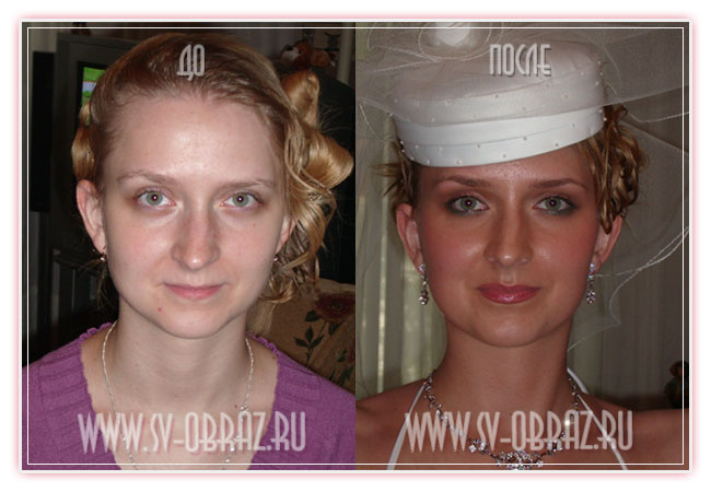Невесты до и после макияжа (27 фото)
