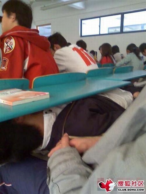 Студенты спят везде (6 фото)
