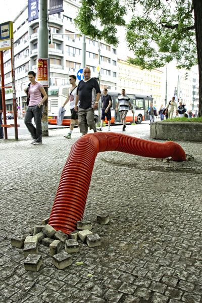 Монгольский червь на улицах Праги (8 фото)