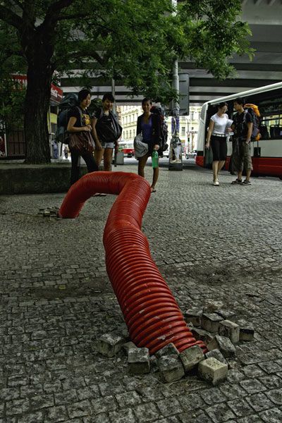 Монгольский червь на улицах Праги (8 фото)