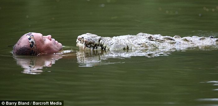 Дрессировщик крокодилов из Коста-Рики (4 фото)