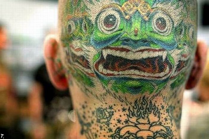 Татуировки на лысинах (25 фото)