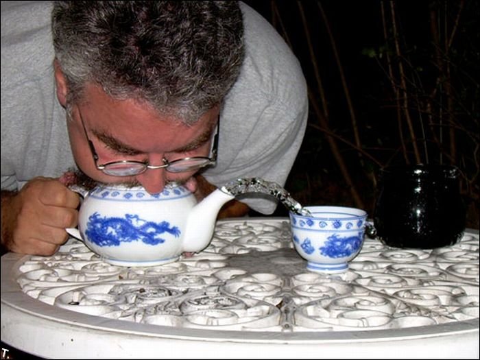 Конкурс по выдуванию воды из чайника (17 фото)