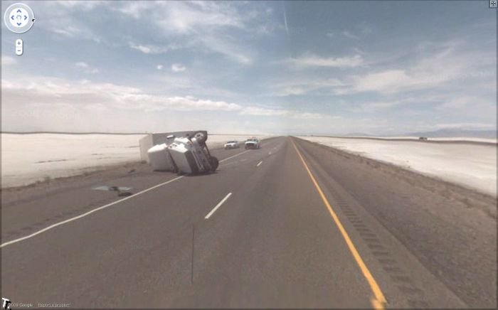 Аварии на картах Google Streetview (10 фото)