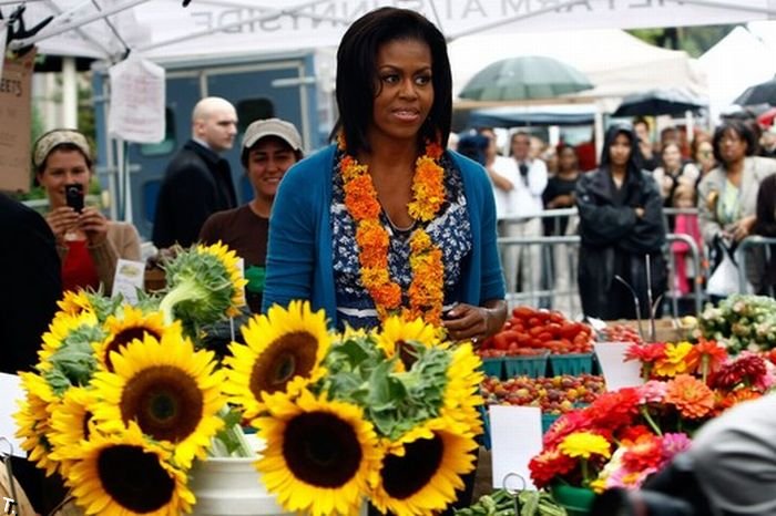 Мишель Обама на рынке (10 фото)