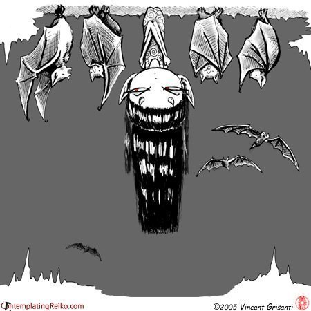 Комиксы про демона Рэйко. Черный юмор (89 картинок)