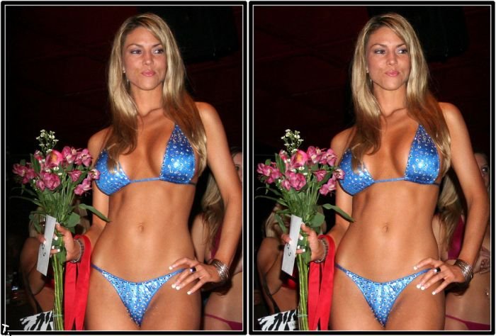 Мисс бикини США 2008 в 3D (24 стереокартинки)