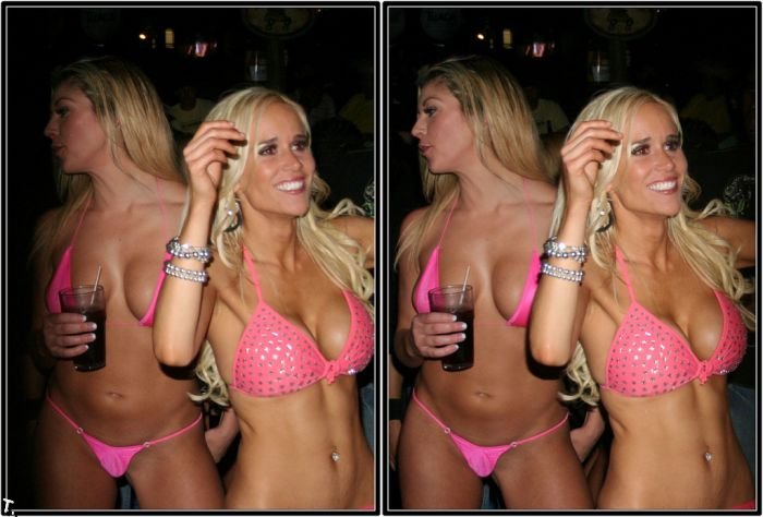 Мисс бикини США 2008 в 3D (24 стереокартинки)