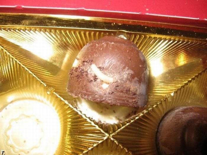 Шоколадные конфеты с «сюрпризом» (7 фото)