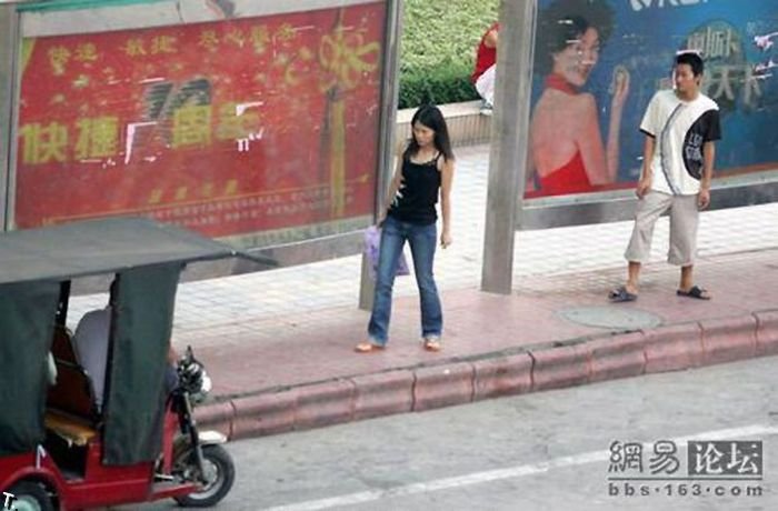 Уличное ограбление в Китае (5 фото)