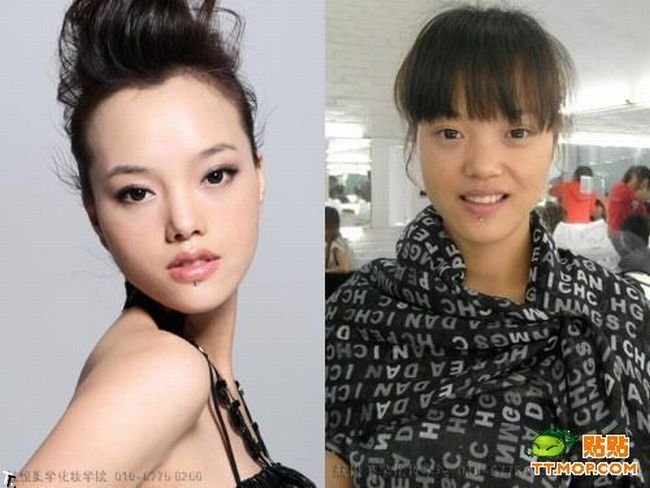 Азиатские девушки до и после макияжа (11 фото)
