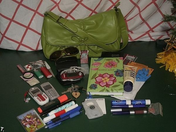 Что можно найти внутри женских сумочек (14 фото)
