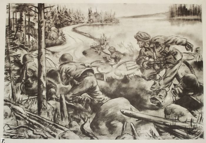 Рисунки Советско-финской войны 1939 года (44 картинок)