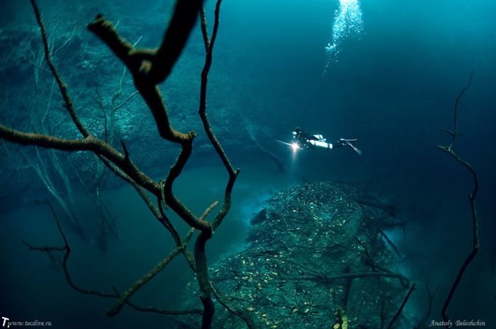 Подводная река в Мексике (4 фото + видео)