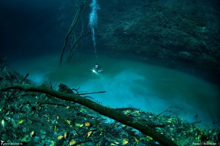Подводная река в Мексике (4 фото + видео)
