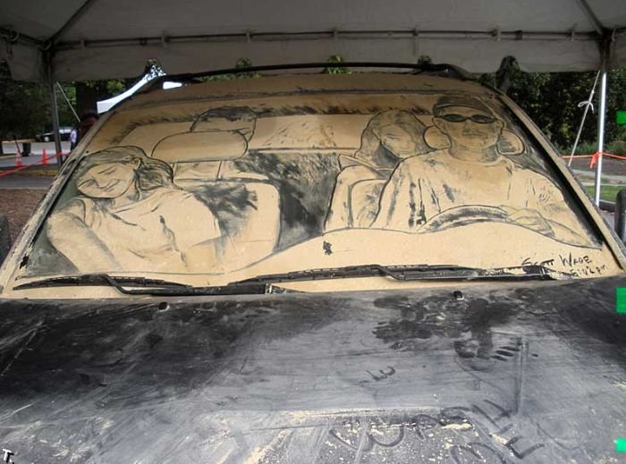 Рисунки на грязных автомобилях (114 фото)