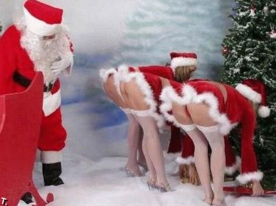 Смешные Санта Клаусы (28 фото)
