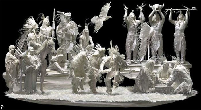Потрясающие скульптуры из бумаги (16 фото)