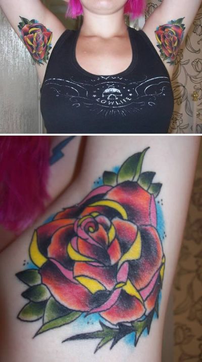 Татуировки на подмышках (11 фото)