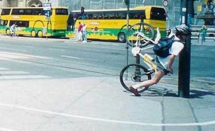 Велосипедисты-неудачники (18 фото)
