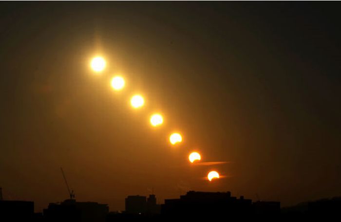 Солнечное затмение в Азии и Африке (14 фото)