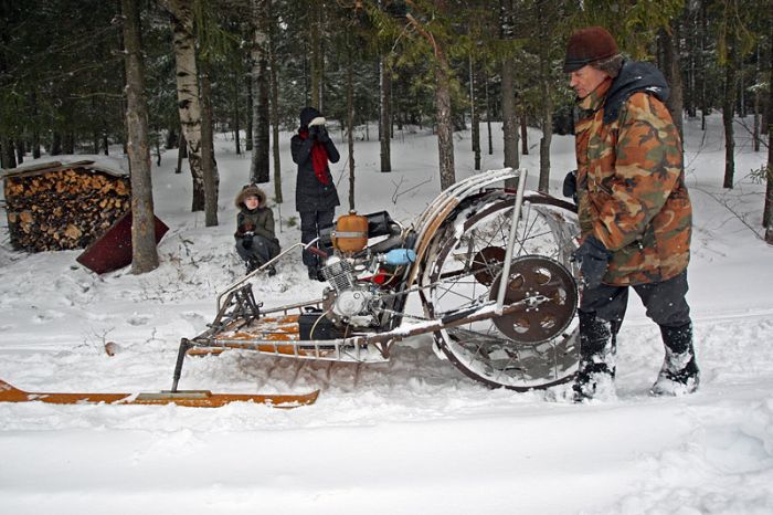 Русские самодельные снегоходы (12 фото)