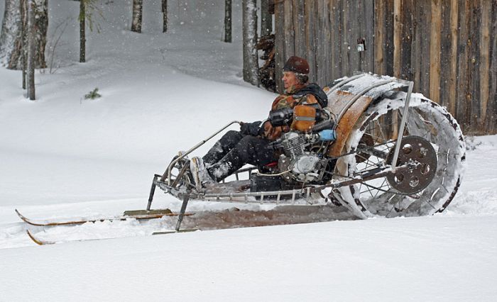 Русские самодельные снегоходы (12 фото)
