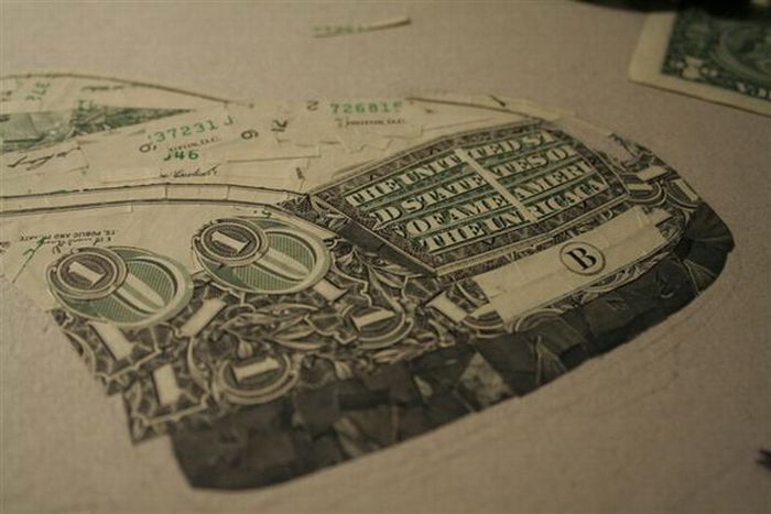 Мозаика из денег (20 фото)