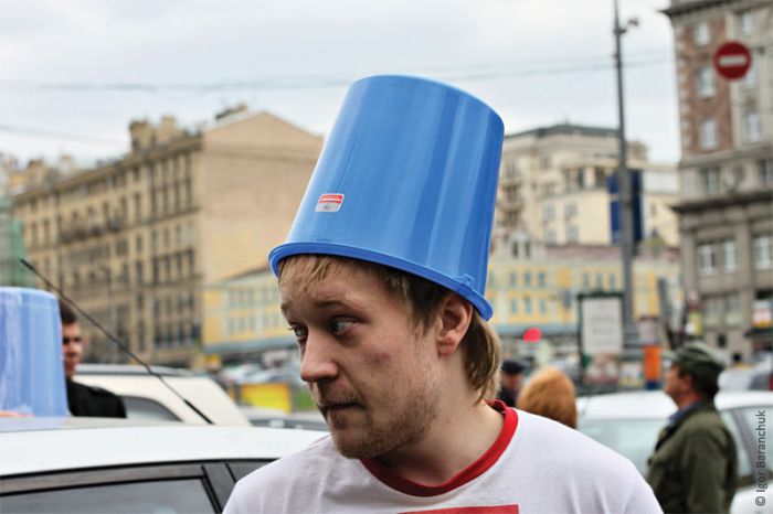 Акция "Синие ведерки" в Москве (66 фото)