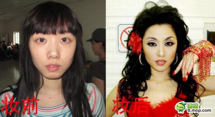 Финалисты китайского шоу талантов до и после макияжа (10 фото)