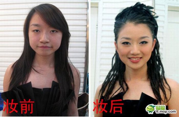 Финалисты китайского шоу талантов до и после макияжа (10 фото)