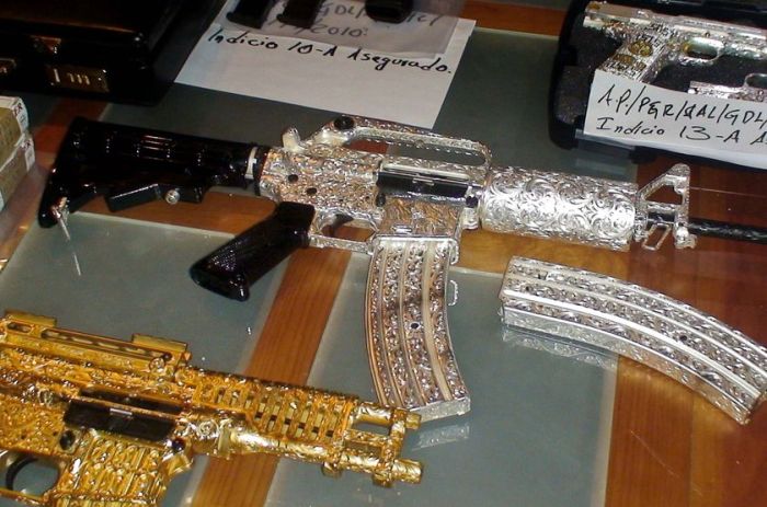 Оружие мексиканского наркобарона (9 фото)