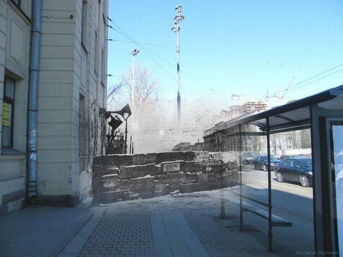 Прошлое и настоящее. Блокадный Ленинград (114 фото)