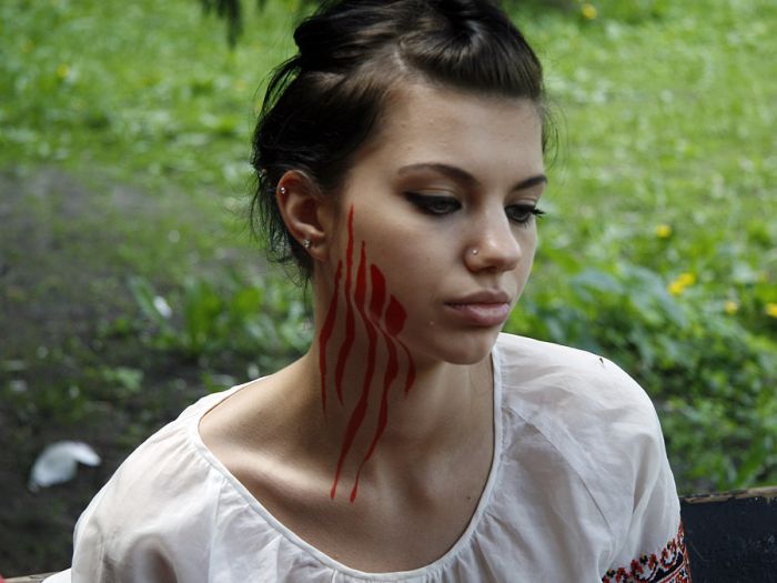 Очередная активистка FEMEN разделась (6 фото) НЮ!