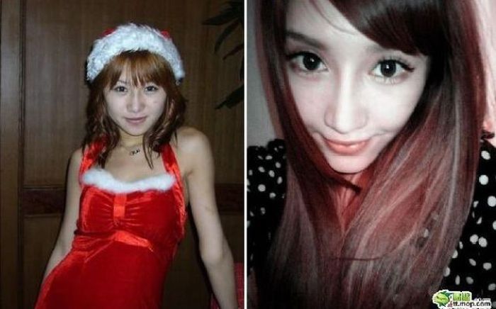 Китаянка до и после пластической операции (13 фото)